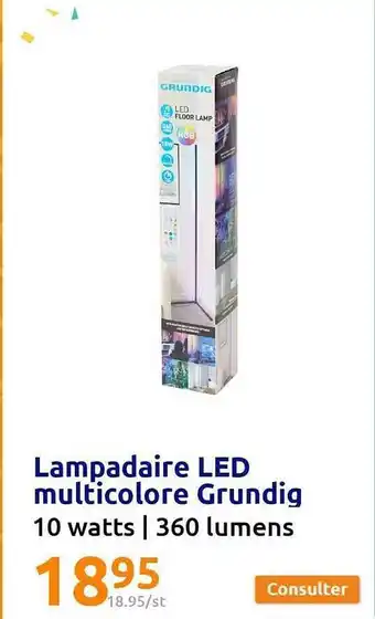 Action Lampadaire led multicolore grundig offre