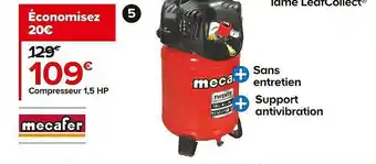 Castorama Compresseur 1,5 hp mecafer offre
