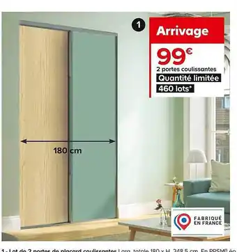 Castorama 2 portes coulissantes offre