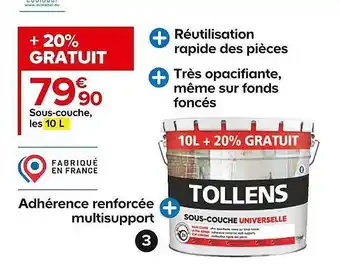 Castorama Sous-couche tollens, les 10 l offre