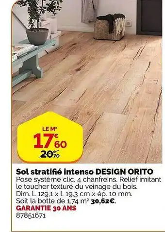 Weldom Sol stratifié intenso design orito offre