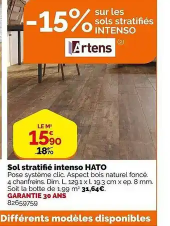 Weldom Sol stratifié intenso hato offre