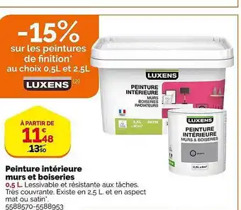 Weldom Peinture intérieure murs et boiseries luxens offre