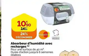 Weldom Absorbeur d'humidité avec recharges offre
