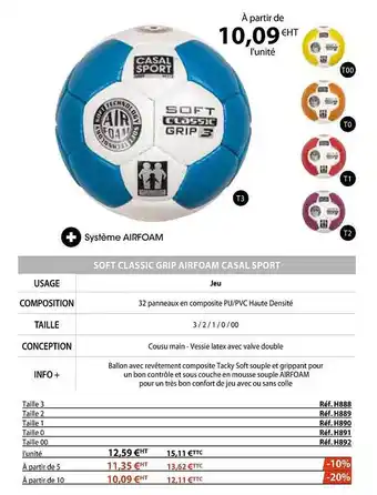Casal Sport Soft classic grip airfoam casal sport offre