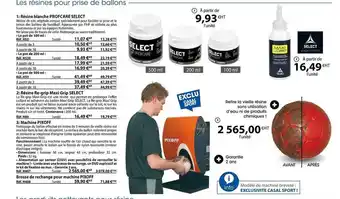 Casal Sport Les résines pour prise de ballons offre