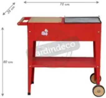 E.Leclerc Brico Barbecue charbon de bois en métal sur roulettes urban offre