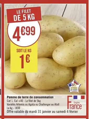 Géant Casino Pomme de Terre de Consommation offre