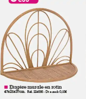 Kandy Etagere Murale En Rotin offre