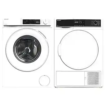 E.Leclerc Pack sharp lave-linge frontal 10kg 1400trs/min + sèche linge condensation 10 kg offre