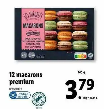 Lidl 12 macarons premium offre