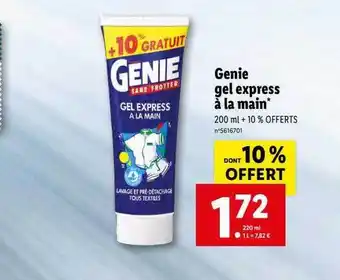 Lidl Genie gel express à la main offre