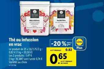 Lidl Thé ou infusion en vrac offre