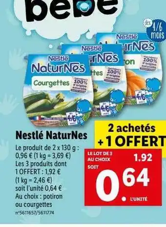 Lidl Nestlé naturnes offre