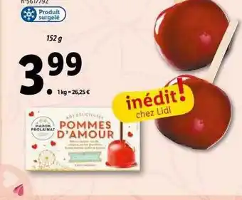 Lidl Pommes d'amour offre