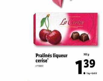 Lidl Pralinés liqueur cerise offre