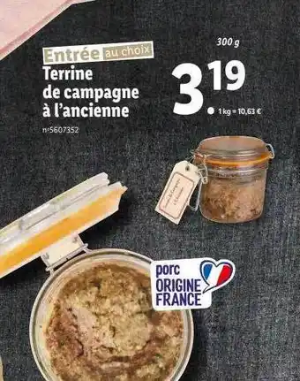 Lidl Terrine de campagne à l'ancienne offre