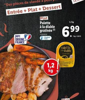 Palette à la diable gratinée