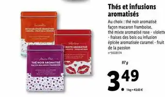 Lidl Thés et infusions aromatisés offre