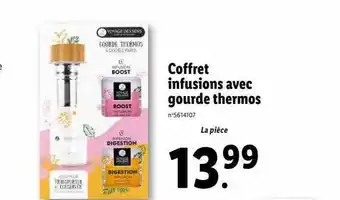 Lidl Coffret infusions avec gourde thermos offre