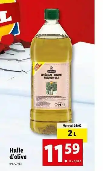 Lidl Huile d'olive offre