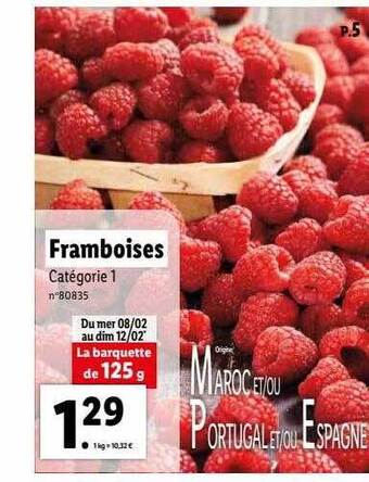 Lidl Framboises offre