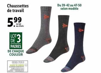 Lidl Chaussettes de travail offre