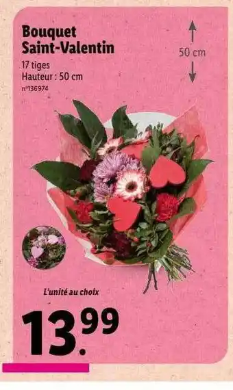 Lidl Bouquet saint-valentin offre