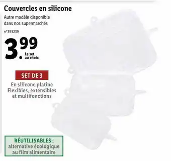 Lidl Couvercles en silicone offre