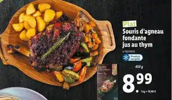 Lidl Souris d'agneau fondante jus au thym offre