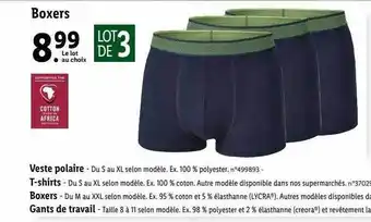 Lidl Boxers offre