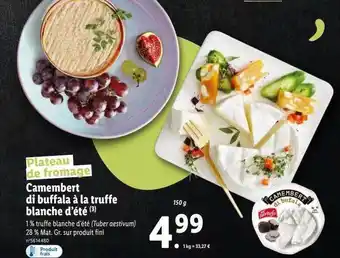 Lidl Camembert di buffala à la truffe blanche d'été offre