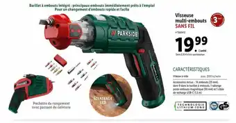Lidl Visseuse multi-embouts parkside offre