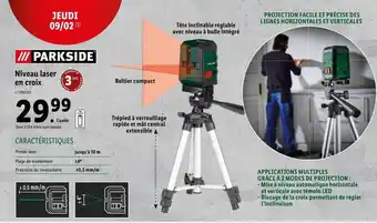 Lidl Niveau laser en croix parkside offre
