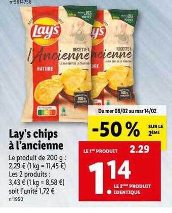 Lidl Lay's chips à l'ancienne offre