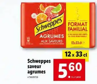 Lidl Schweppes saveur agrumes offre