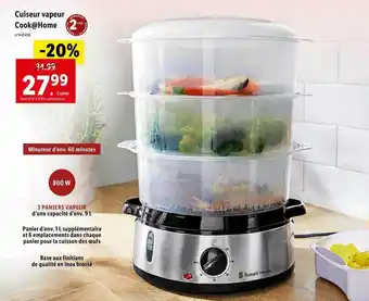 Lidl Cuiseur vapeur cook@home russell hobbs offre