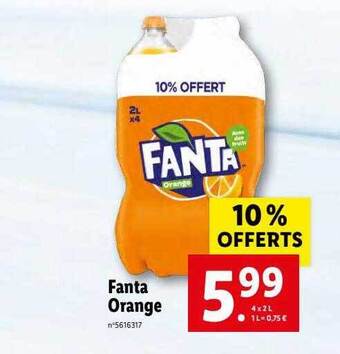 Lidl Fanta orange offre