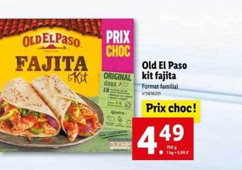 Old el paso kit fajita