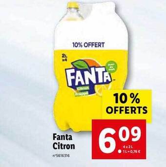 Lidl Fanta citron offre