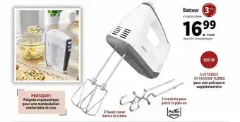 Lidl Batteur silver crest offre