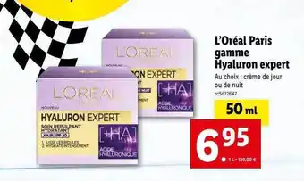 Lidl Gamme hyaluron expert l'oréal paris offre