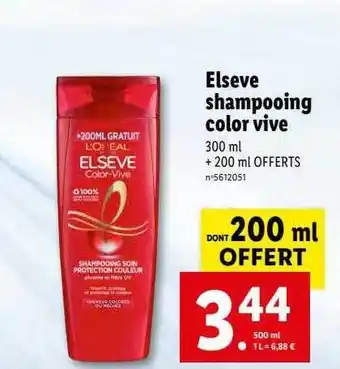 Lidl Elsève shampooing color vive offre