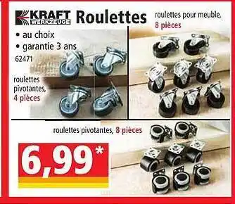 Norma Roulettes kraft werkzeuge offre