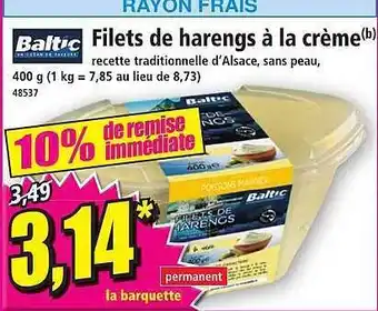 Norma Filets de harengs à la crème baltic offre