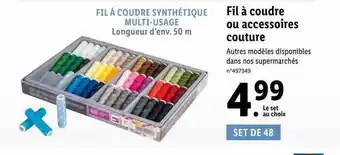 Lidl Fil à coudre ou accessoires couture offre