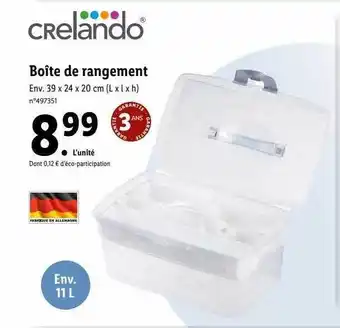 Lidl Boîte de rangement crelando offre