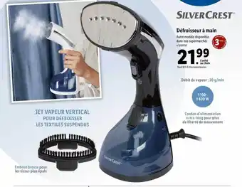 Lidl Défroisseur à main silver crest offre
