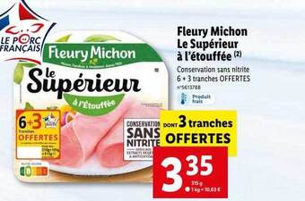 Lidl Fleury michon le supérieur à l'étouffée offre