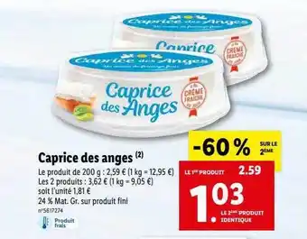 Lidl Caprice des anges offre